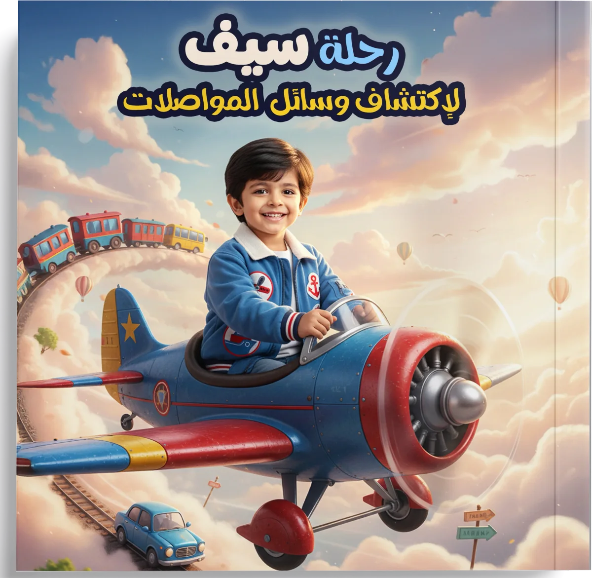 غلاف قصة رحلة سيف لاكتشاف وسائل المواصلات